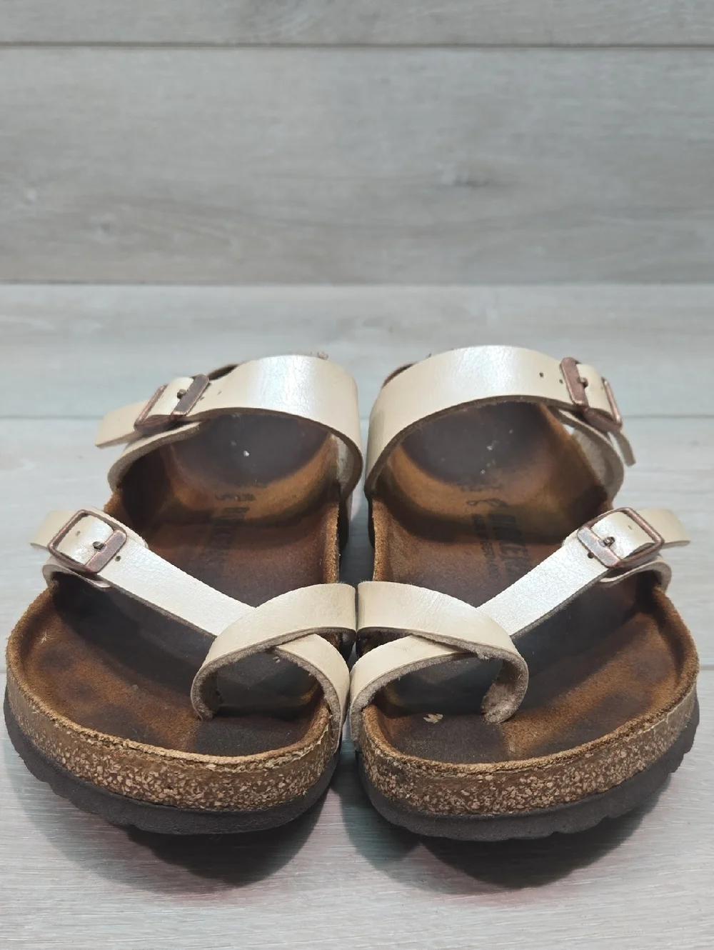 Birkenstock Women Mayari Loop Toe Cork Footbed Sandals Shoes Sz 37/6